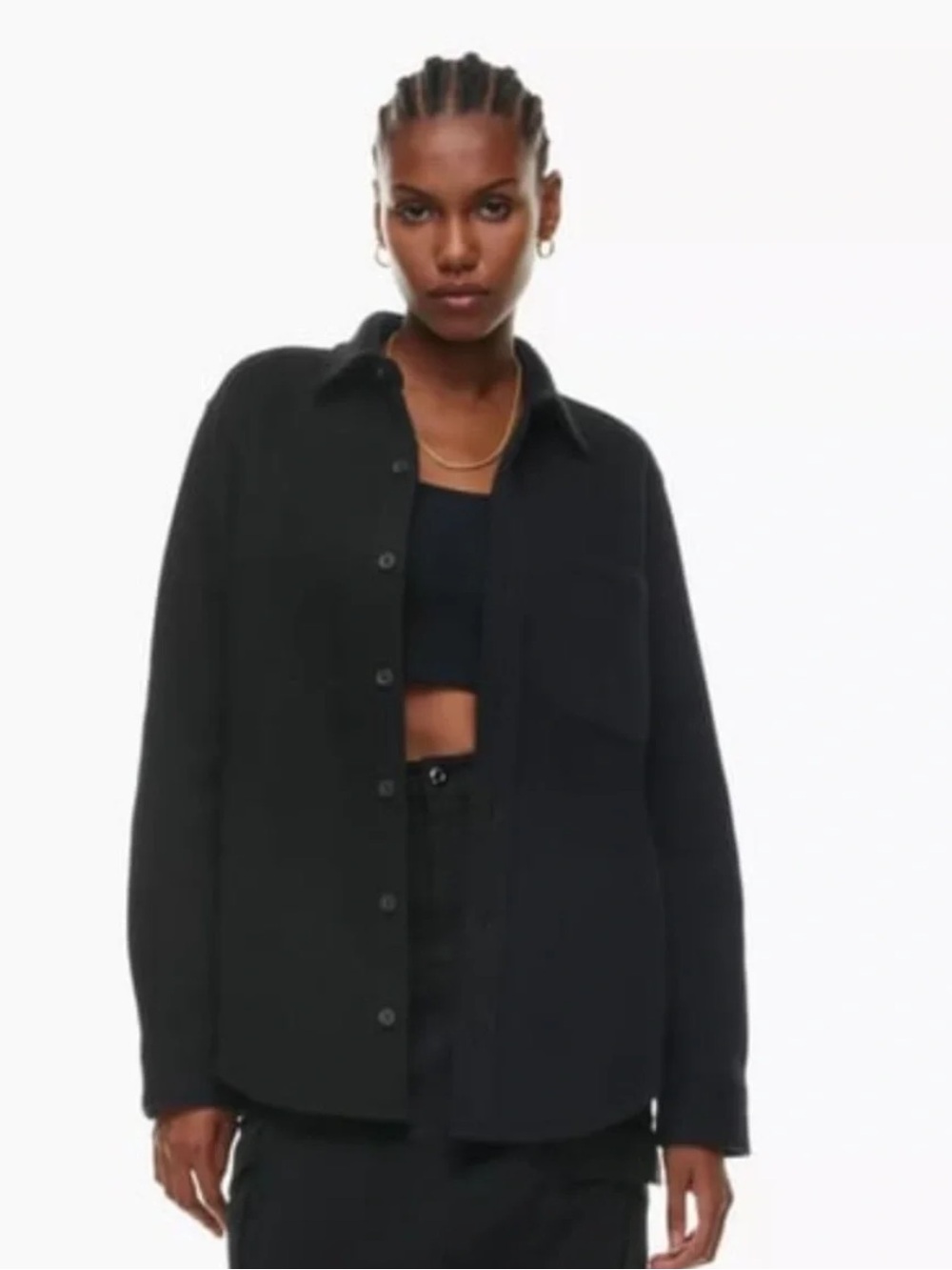 TNA COZY FLEECE black jacket size large
